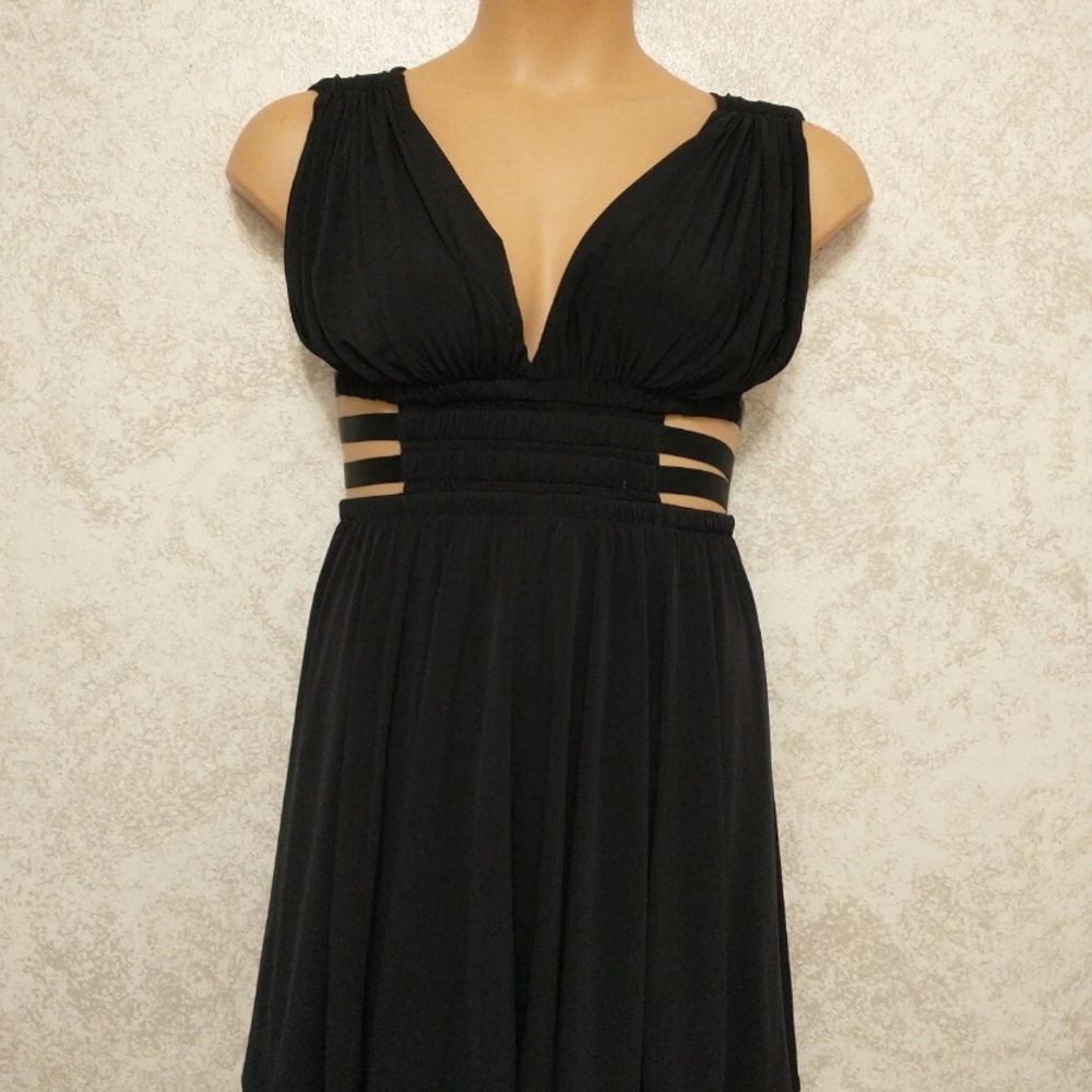 Express Elegant Black Grecian Dress